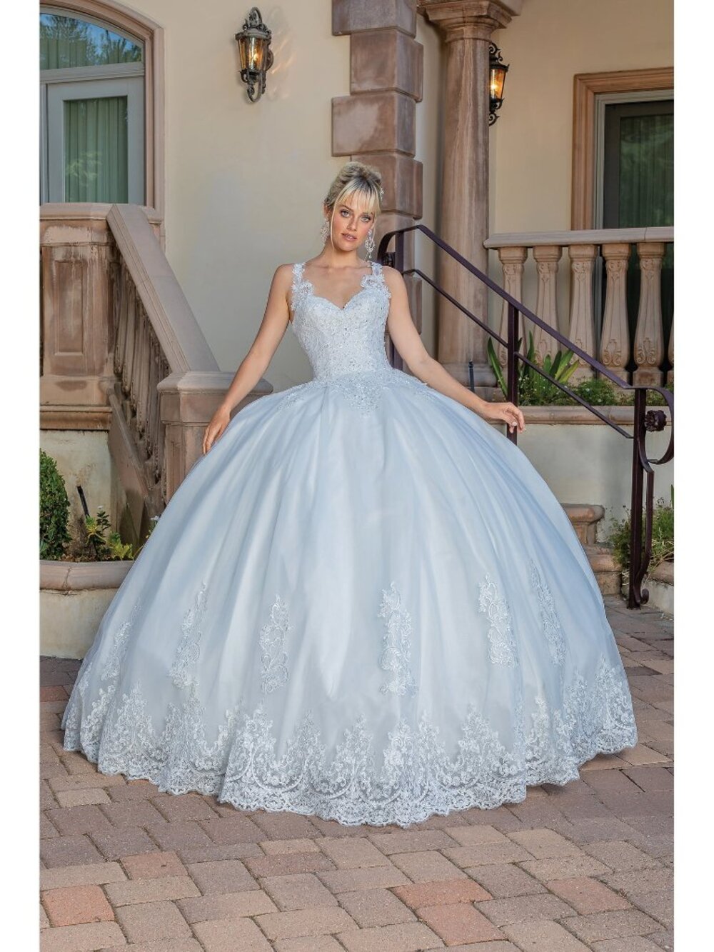 NEW OFF WHITE Lace Wedding Dress Floor Length With Train 0259